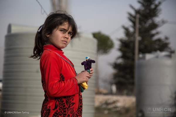 Thuha. 8 year old Aleppian at a refugee camp in Lebanon. UNHCR/Sam Tarting.