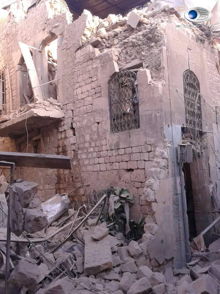 Damage at Mulla Khaneh Mosque in Western Aleppo