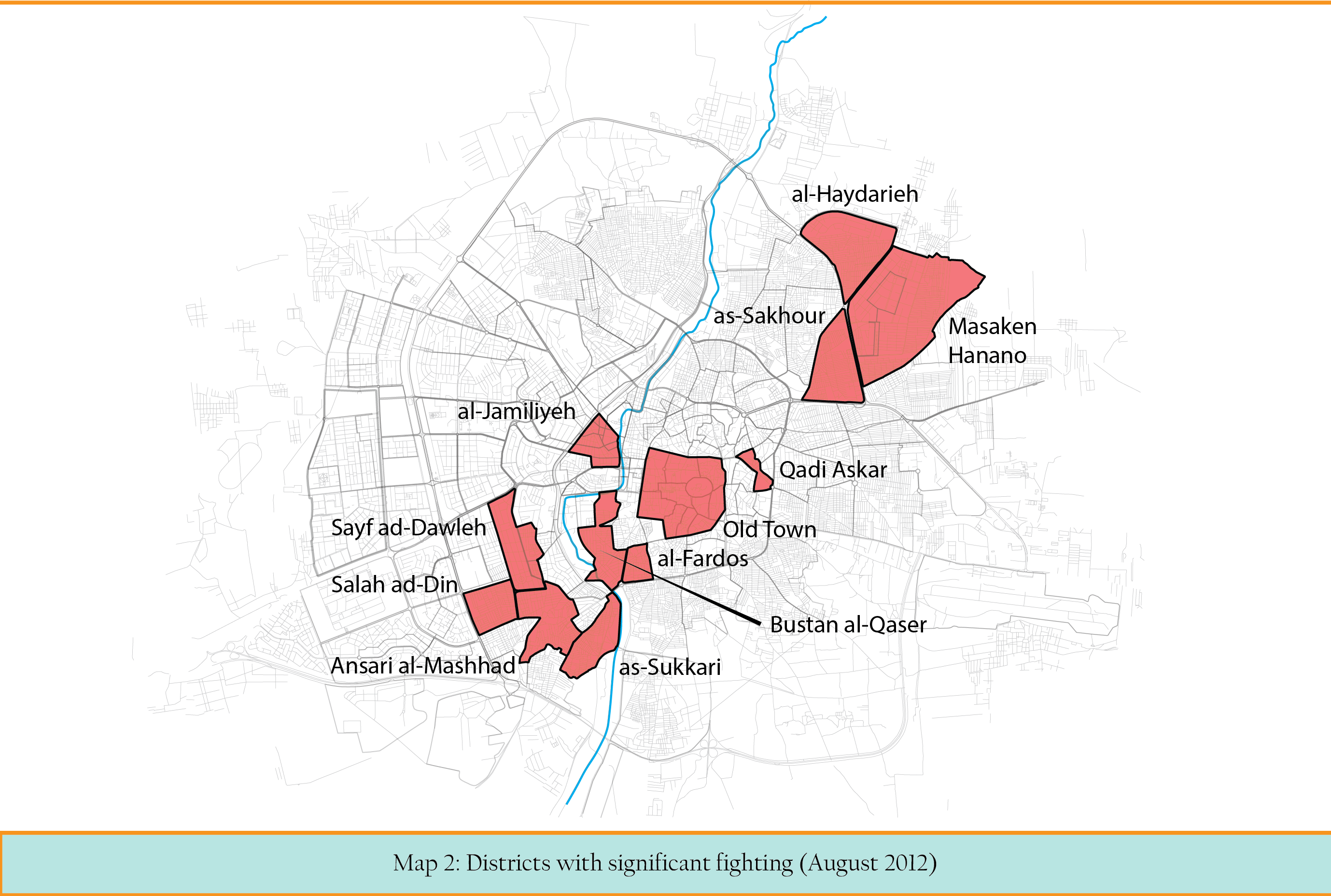 MAP 2 Main clashes in Aleppo