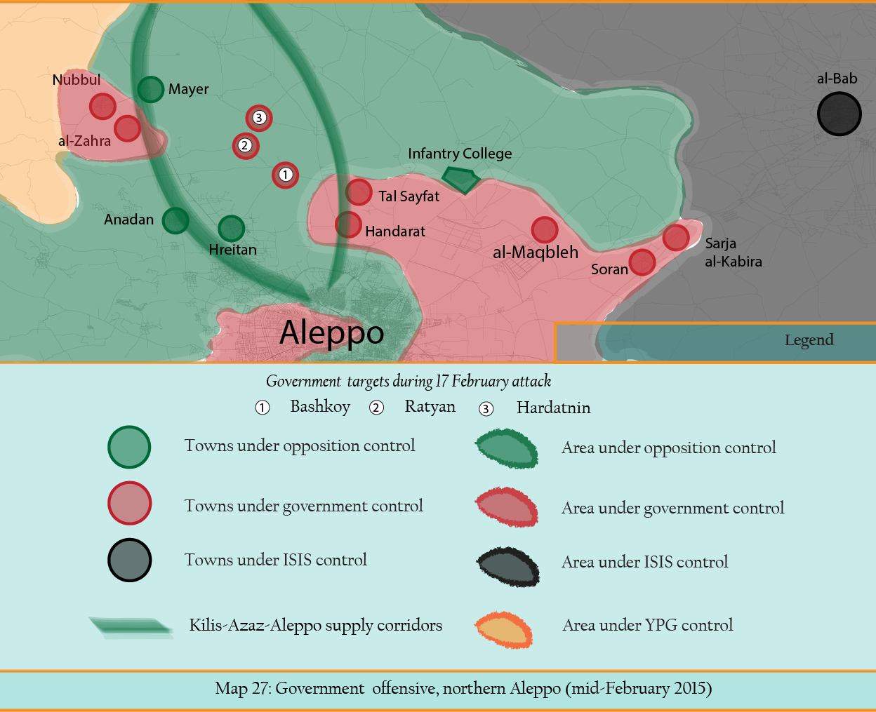 MAP 27 Govet offensive north aleppo Feb 2015