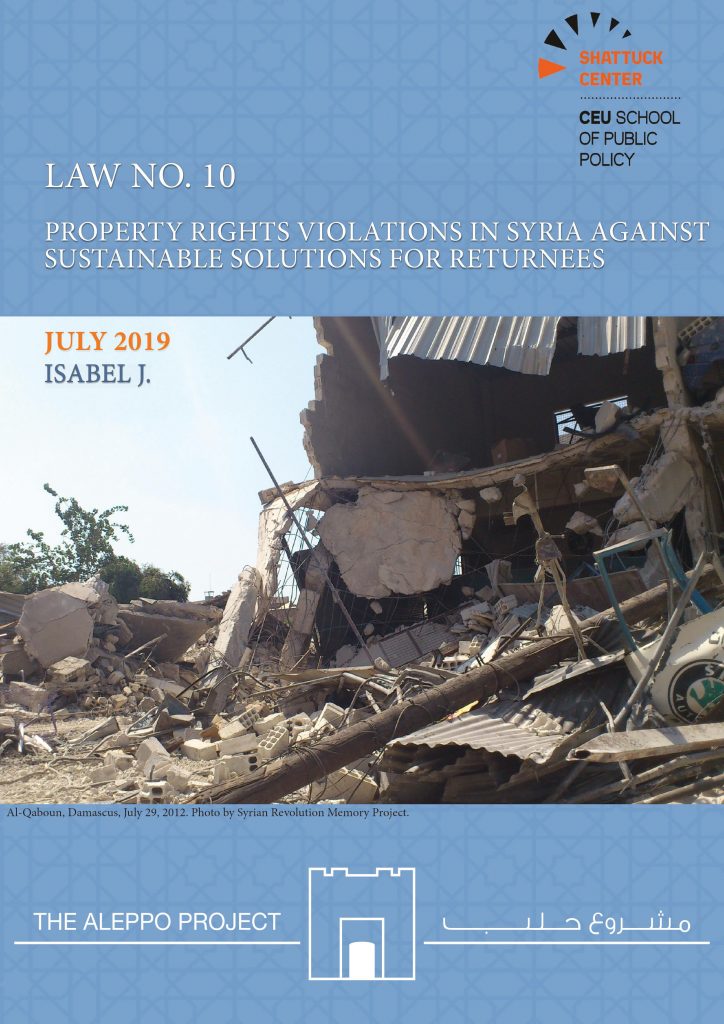 Law No. 10: Property Rights Violations in Syria Against Sustainable Solutions for Returnees