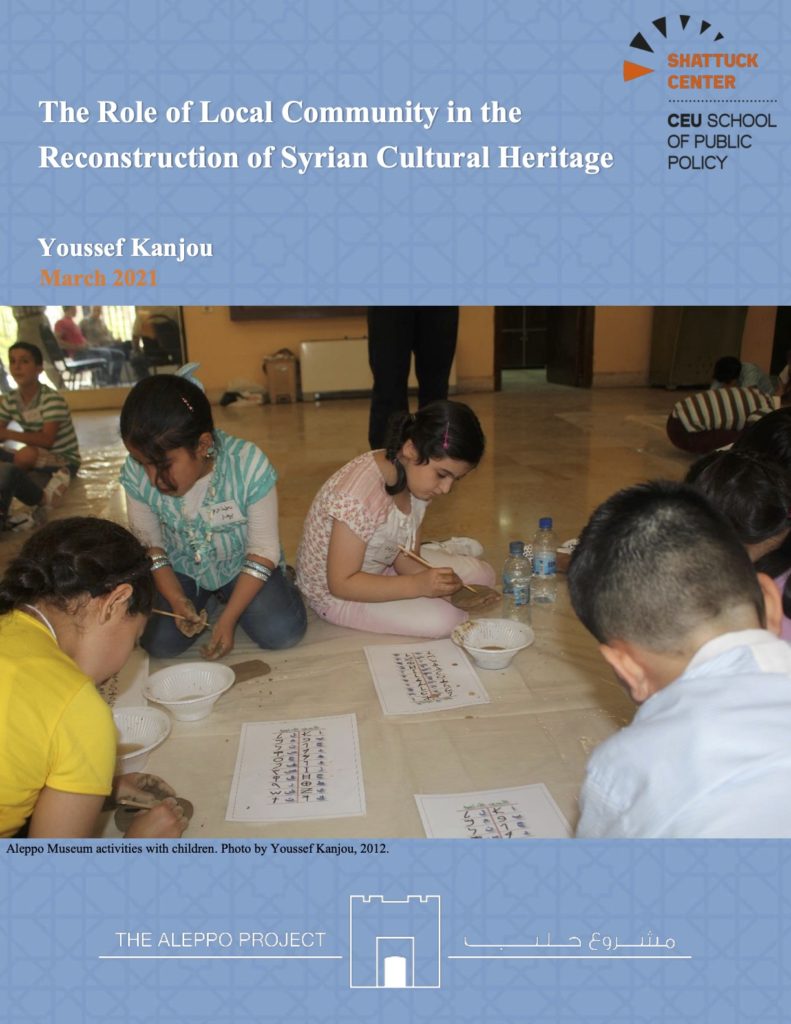 The Role of Local Community in the Reconstruction of Syrian Cultural Heritage